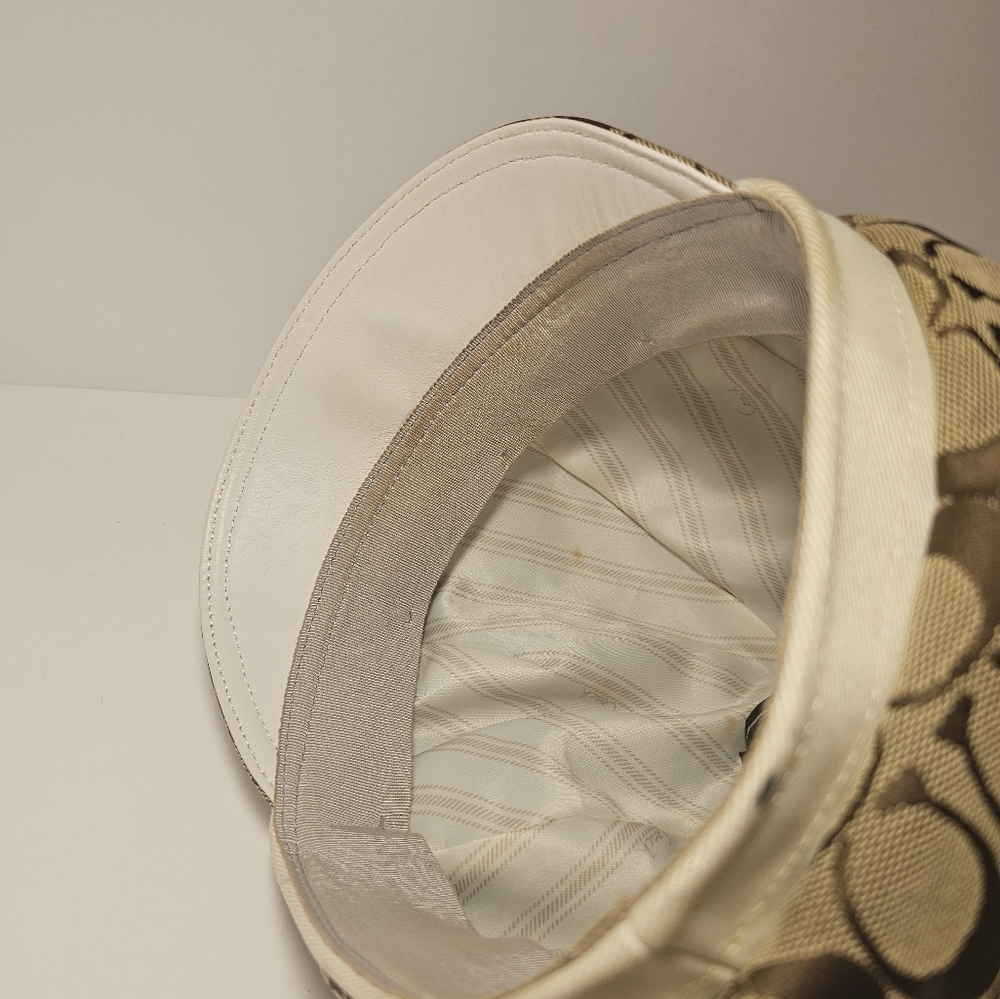 Coach Tan Baker Boy Monogram “C” Hat Women’s - Picture 9 of 12